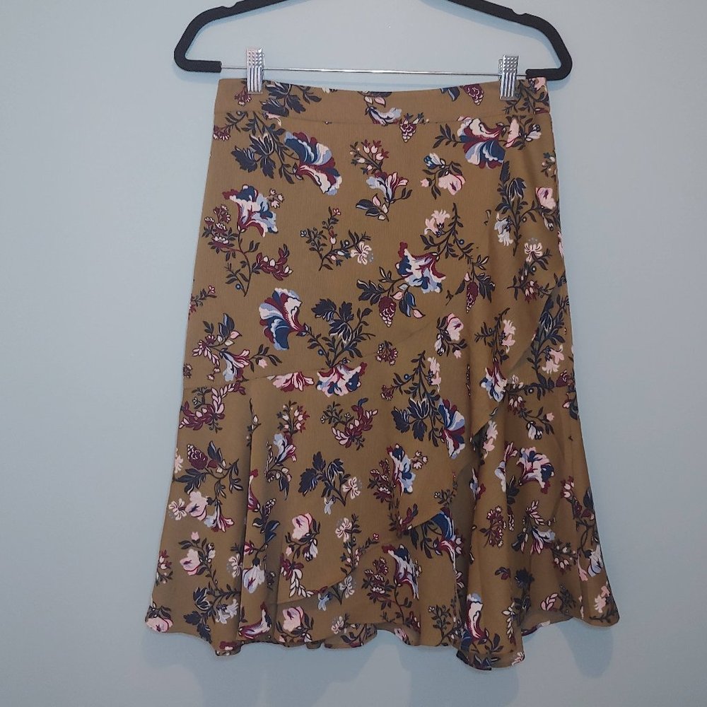 Ann Taylor Floral Midi Skirt